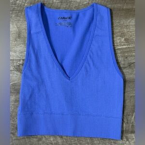 Garage Ribbed V-Neck Tank Top